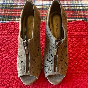 BCBGirls Brown Peep-Toe Heels